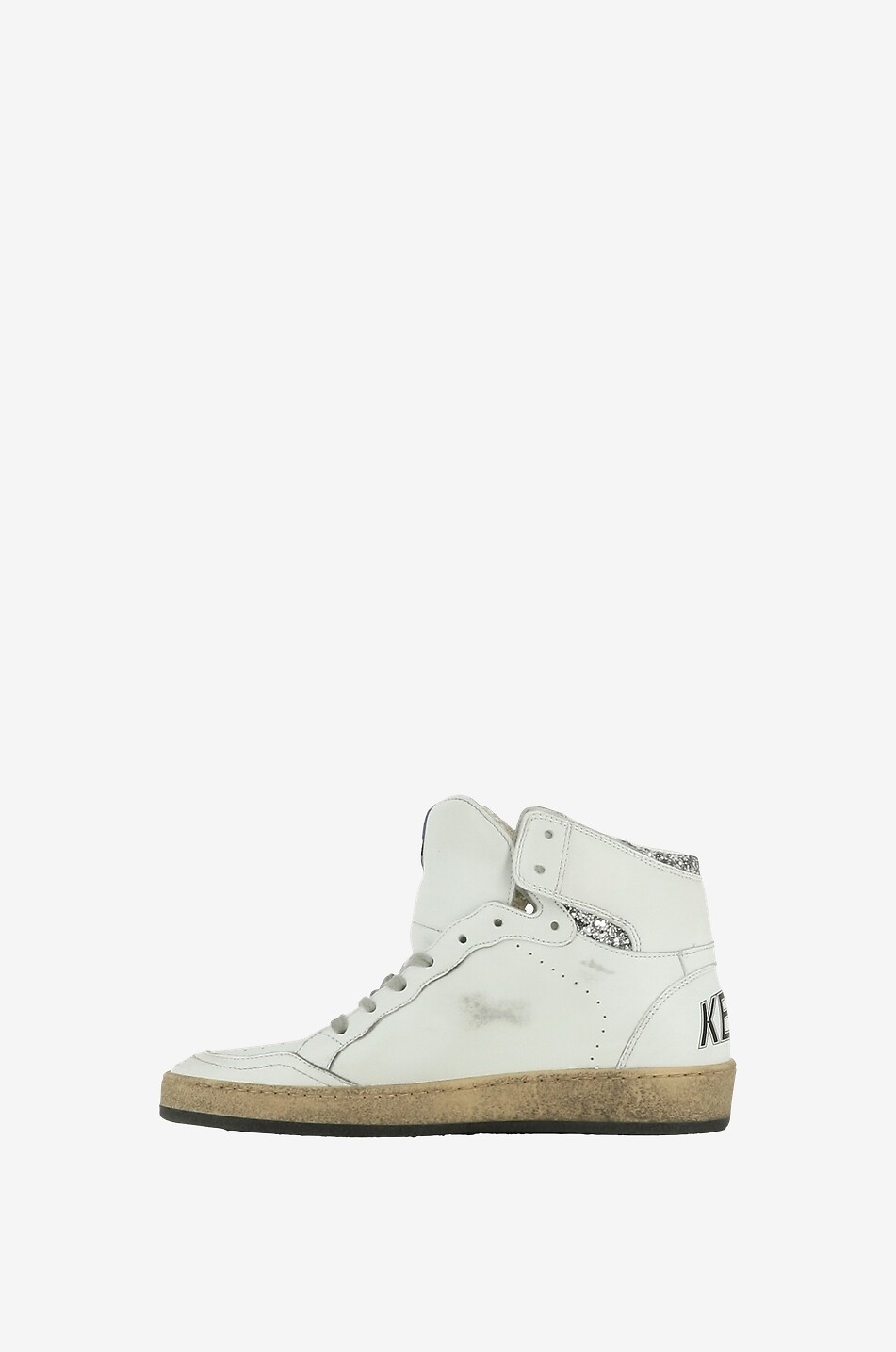GOLDEN GOOSE Sky Star flat nappa leather trainers Women EGGSHELL 3
