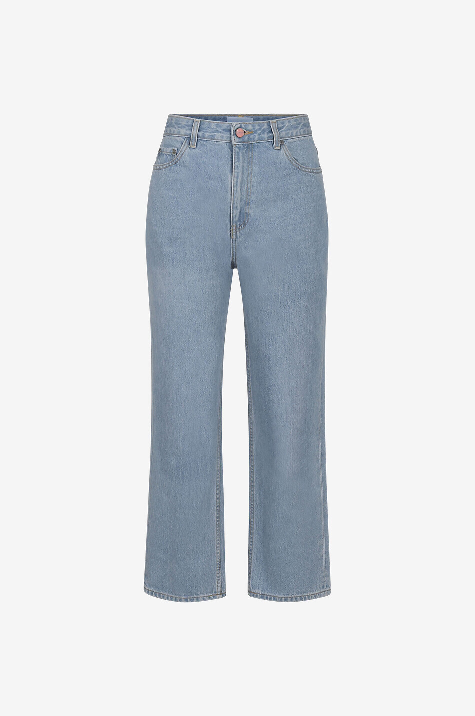 Verkürzte Jeans mit lässig geradem Bein Misy Cropped Light Blue Stone