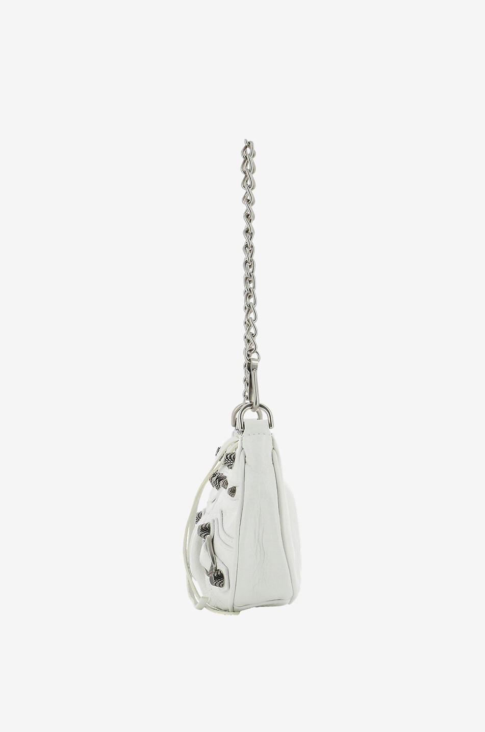 BALENCIAGA Schultertasche aus Arenaleder Le Cagole Mini Damen WEISS 4
