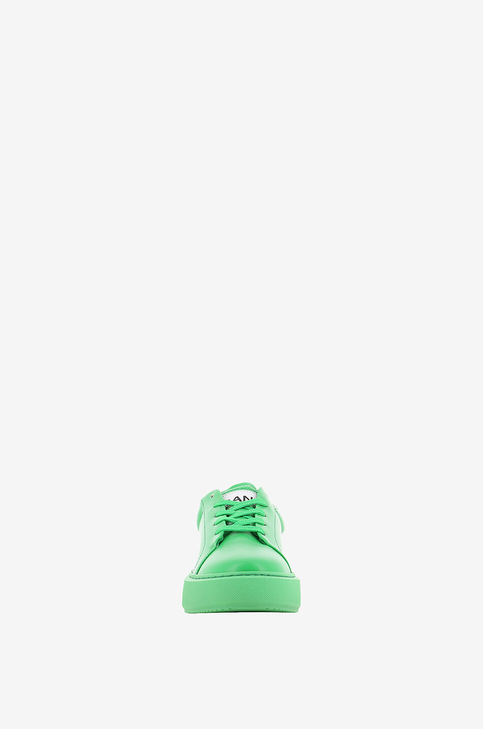 GANNI Vegea faux leather low-top lace-up sneakers Women GREEN 2