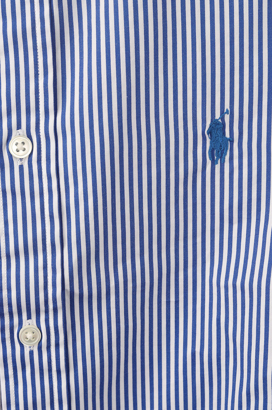 POLO RALPH LAUREN Pony striped cotton poplin shirt Women MEDIUM BLUE 7