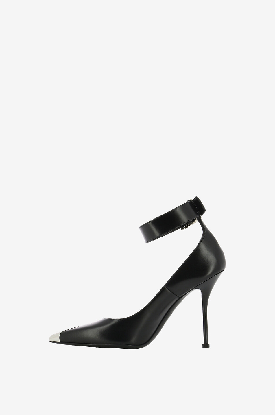 ALEXANDER McQUEEN Escarpins à bride cheville en cuir de veau Punk 105 Femme NOIR 3