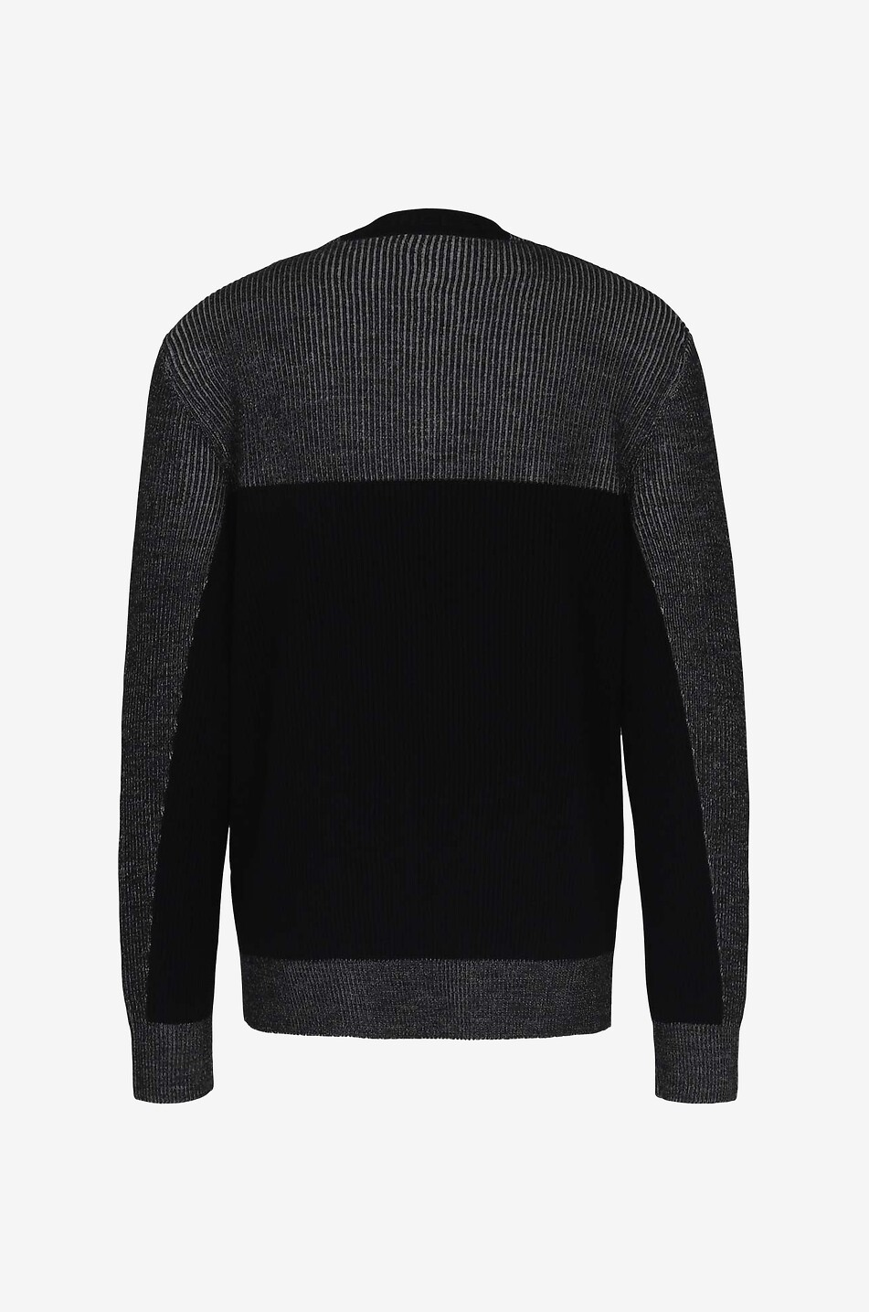 Broad stripe adorned virgin wool rib knit jumper MONCLER Bongenie