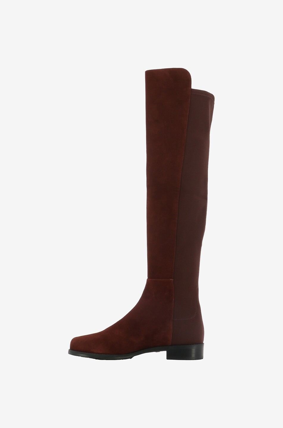 STUART WEITZMAN Bottes plates en cuir et tissu 5050 Femme ROUGE FONCÉ 3