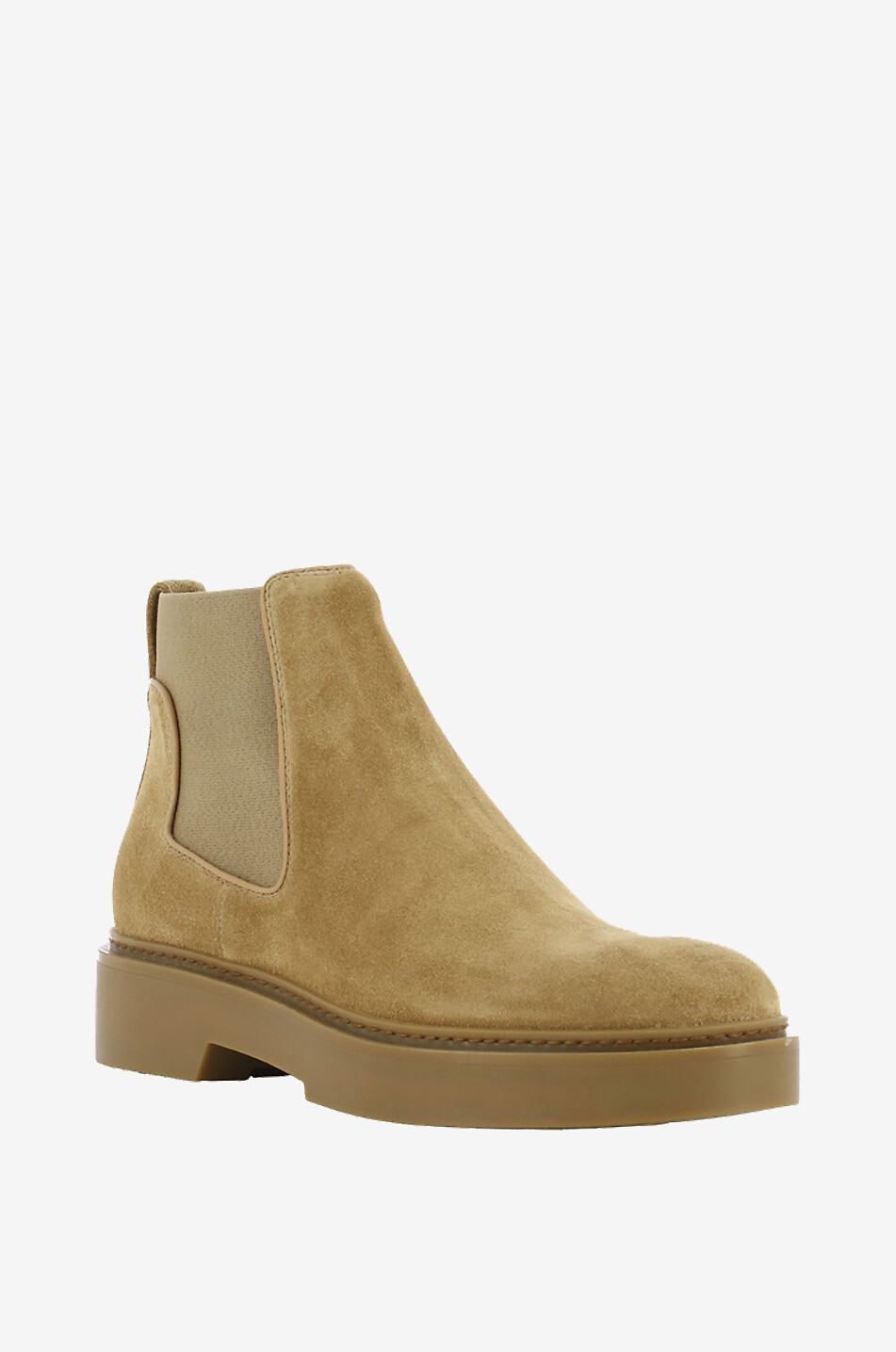 Bottines plates en daim