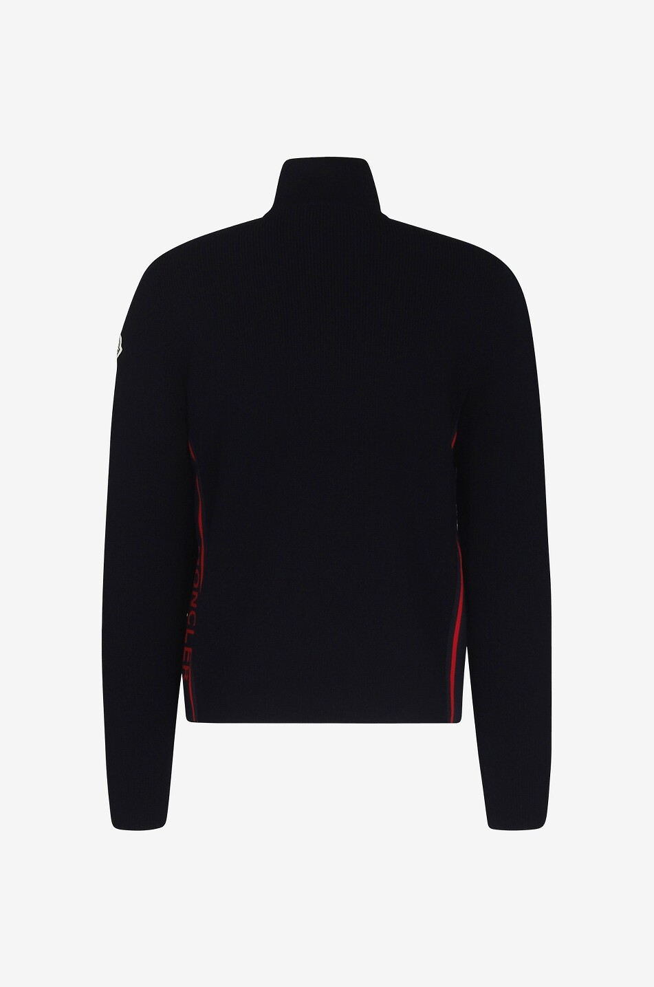 MONCLER Logo- and side-stripe adorned cardigan with padded details Men DARK BLUE 2
