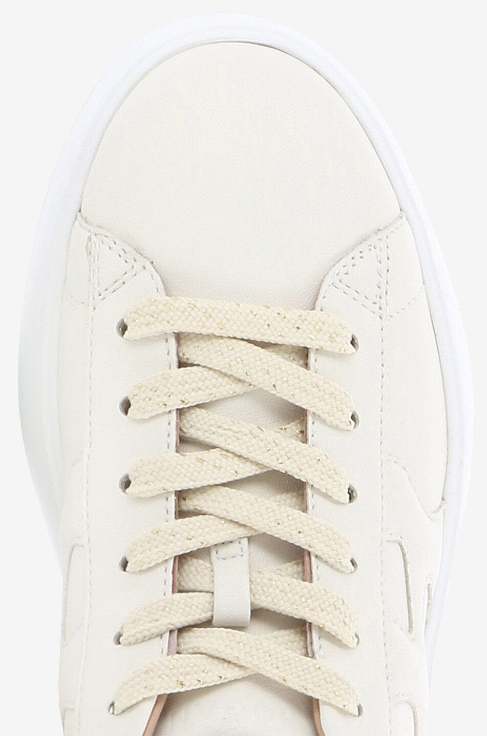 HOGAN Flache Schnürsneakers aus Leder Rebel Damen WEISS 5