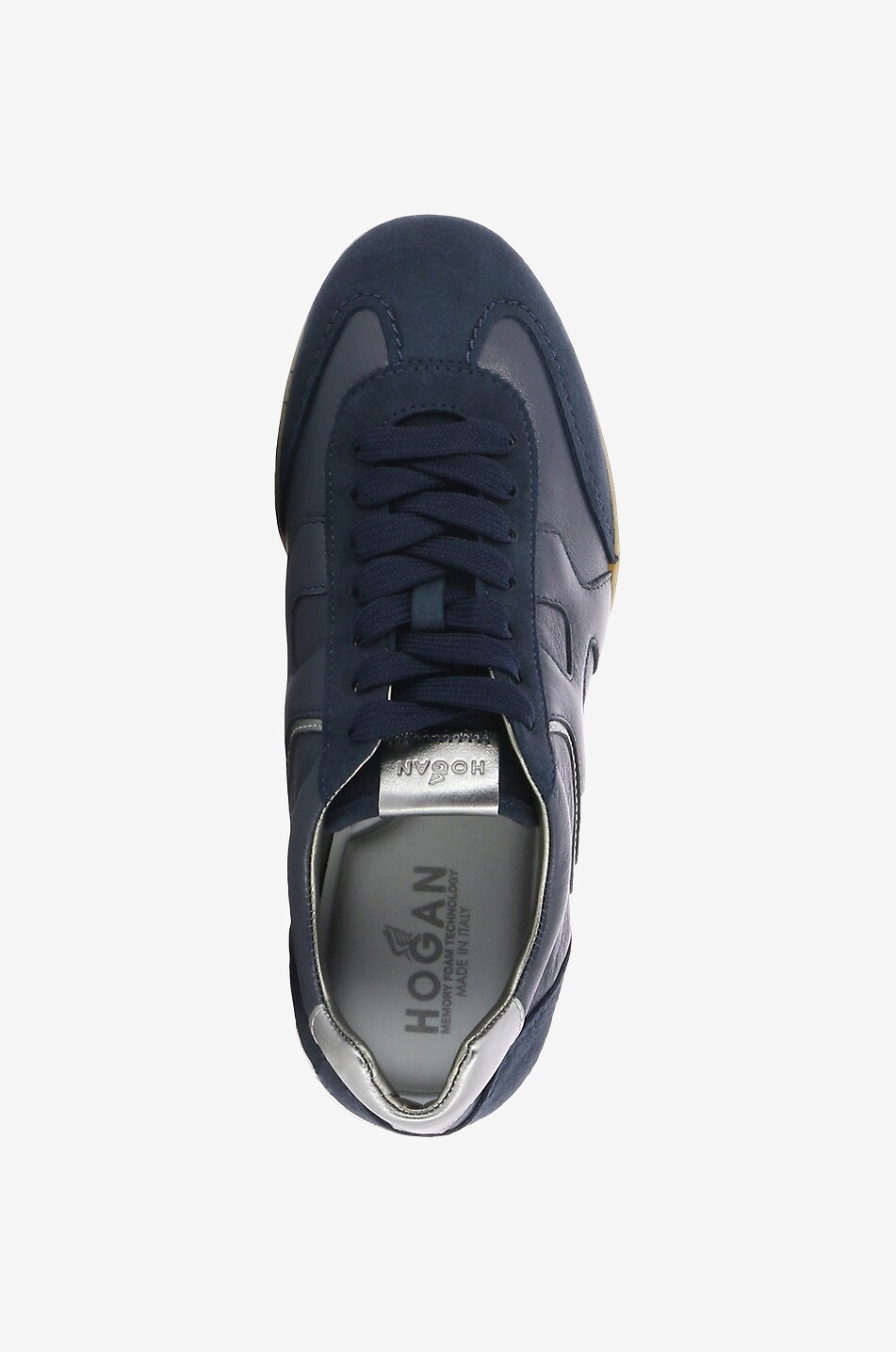 HOGAN Baskets plates en cuir Olympia-Z Femme BLEU FONCE 5