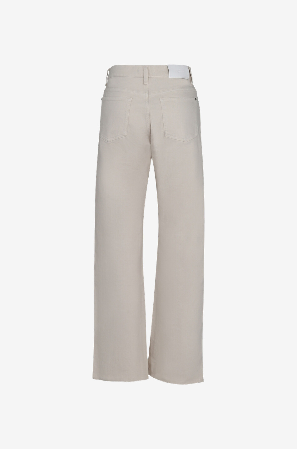 7 FOR ALL MANKIND Gerade Jeans mit hoher Taille aus Baumwolle Tess Winter White Damen Hellbeige 2