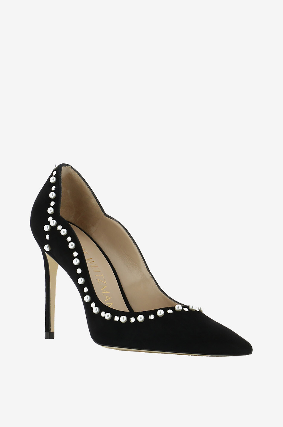 Stuart 100 suede heeled pumps