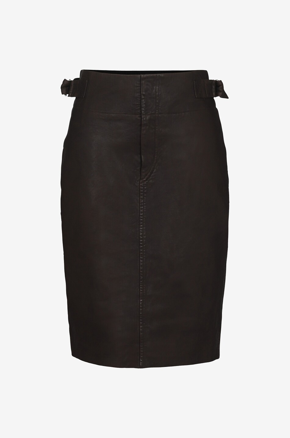 MARANT ETOILE Jupe courte en cuir Berthille Femme MARRON 1