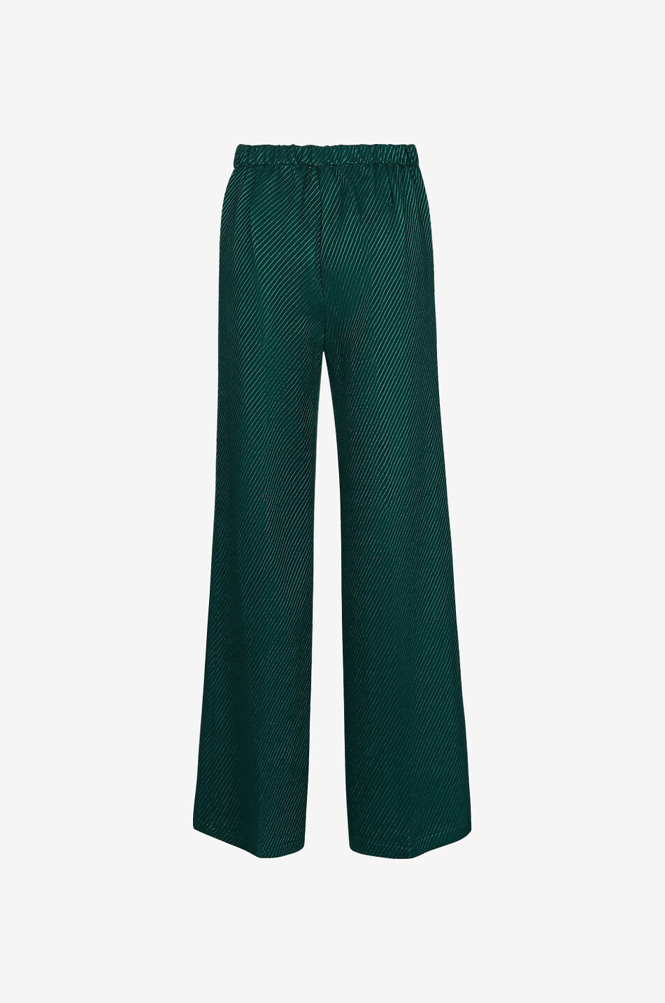 Pantalon large à tissage diagonal Haute Couture