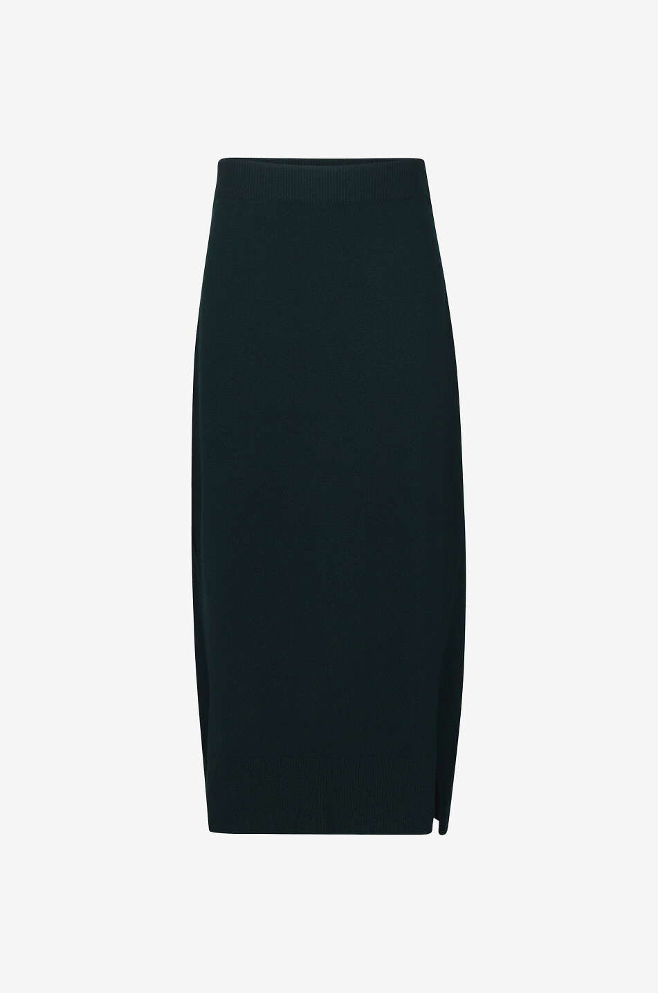 BARRIE Jupe longue en maille de cachemire Femme VERT FONCÉ 1