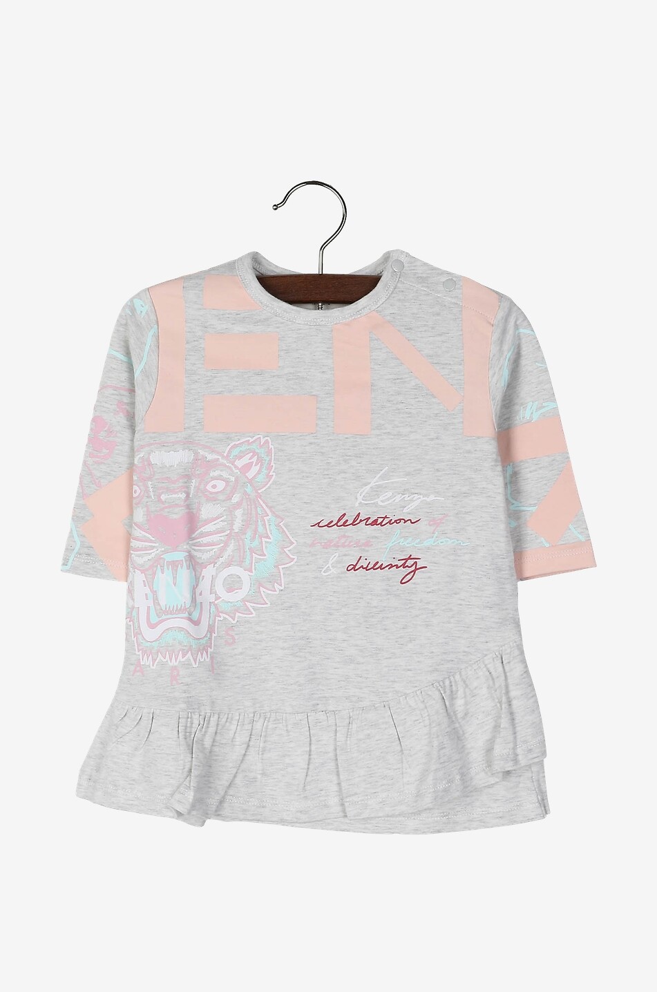 KENZO Baby-Kleidchen mit Print Multi Iconics Baby GRAU 1
