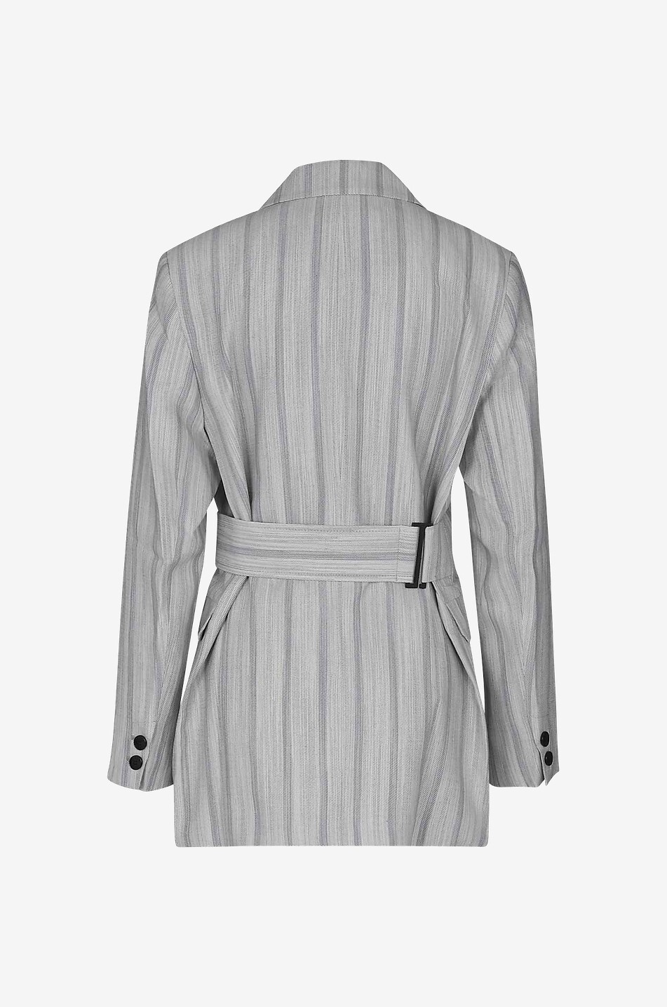 GANNI Blazer cache-coeur en rayon rayé Femme GRIS 2