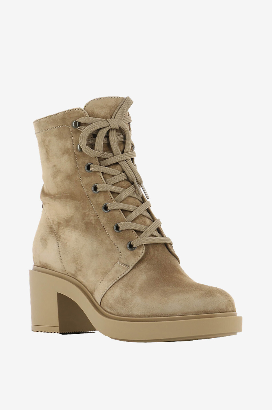 GIANVITO ROSSI Foster 45 lace-up ankle boots in suede Women BROWN 1