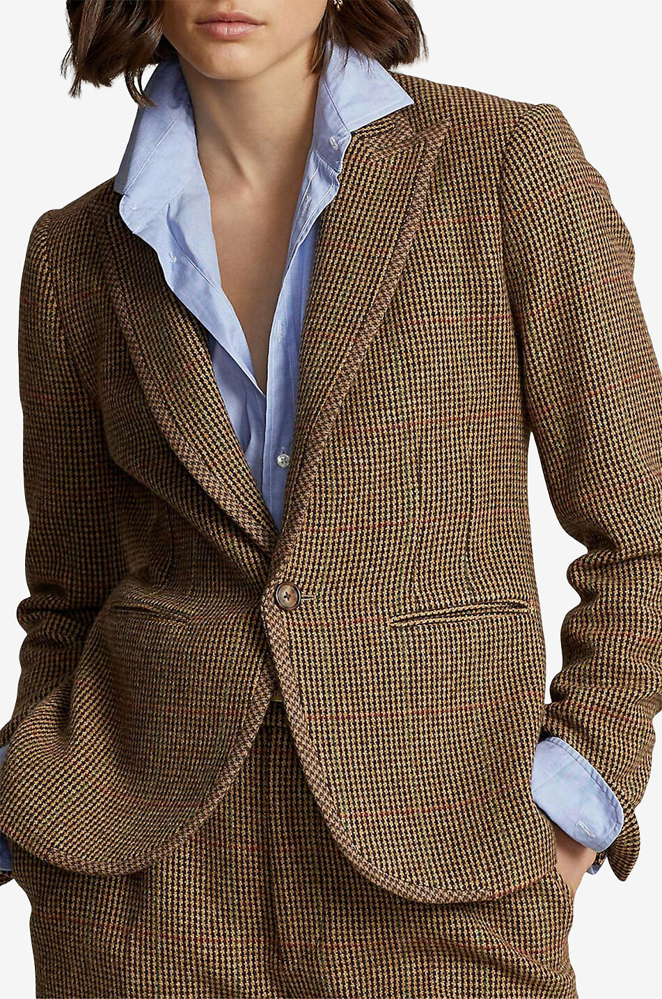 POLO RALPH LAUREN Taillierter einreihiger Tweed-Blazer Damen BUNT 2