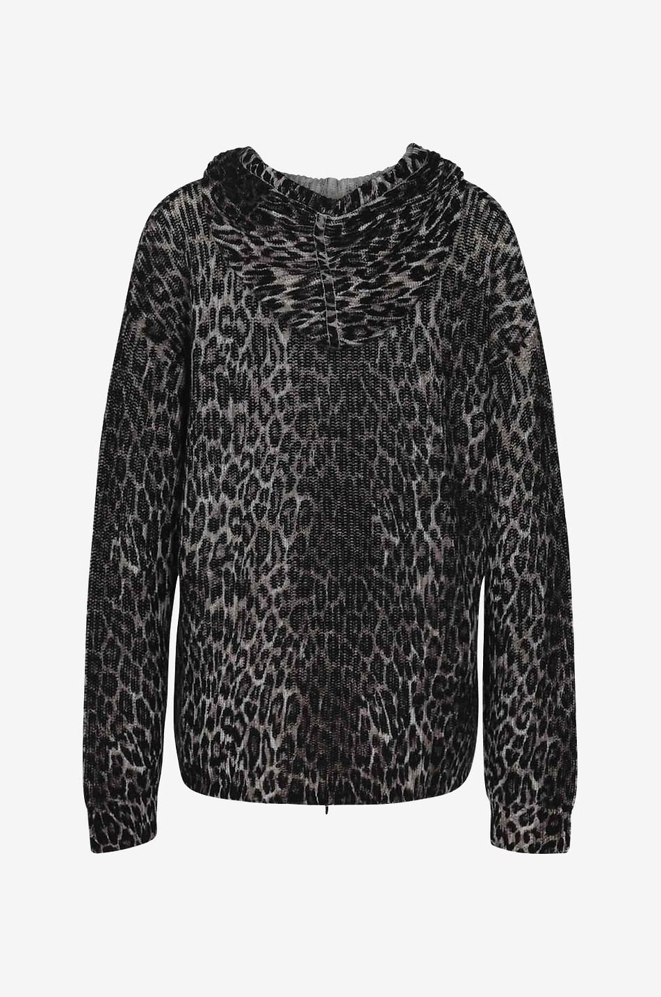 PRINCESS Leopard printed wool hooded jumper Women MULTI COLOURED 2