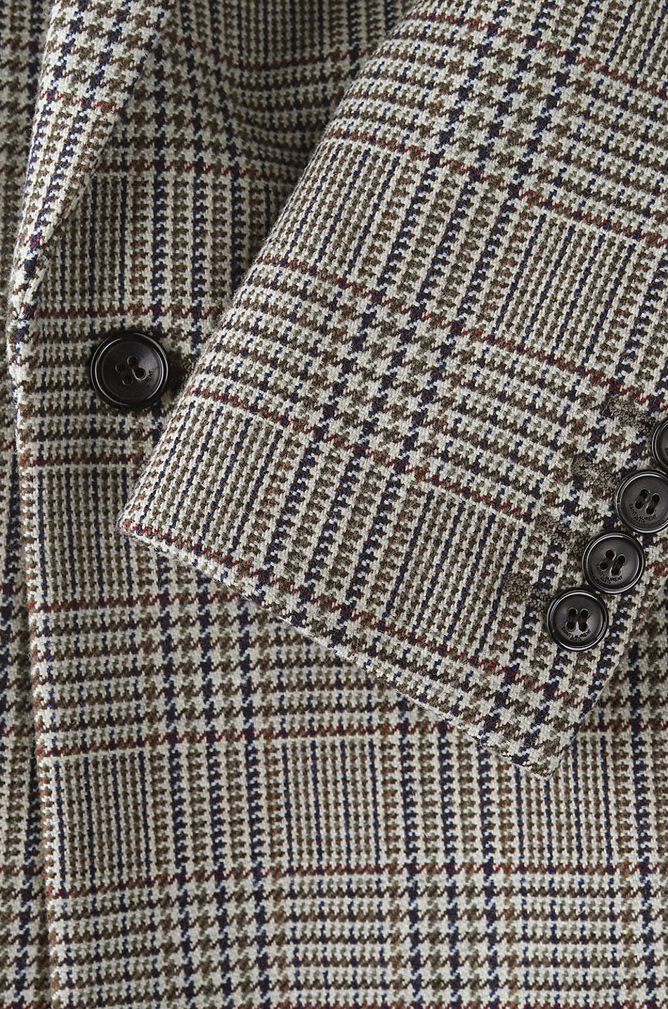 SAINT LAURENT PARIS Einreihiger Blazer aus Wolle mit Glencheck-Karos Damen BUNT 3