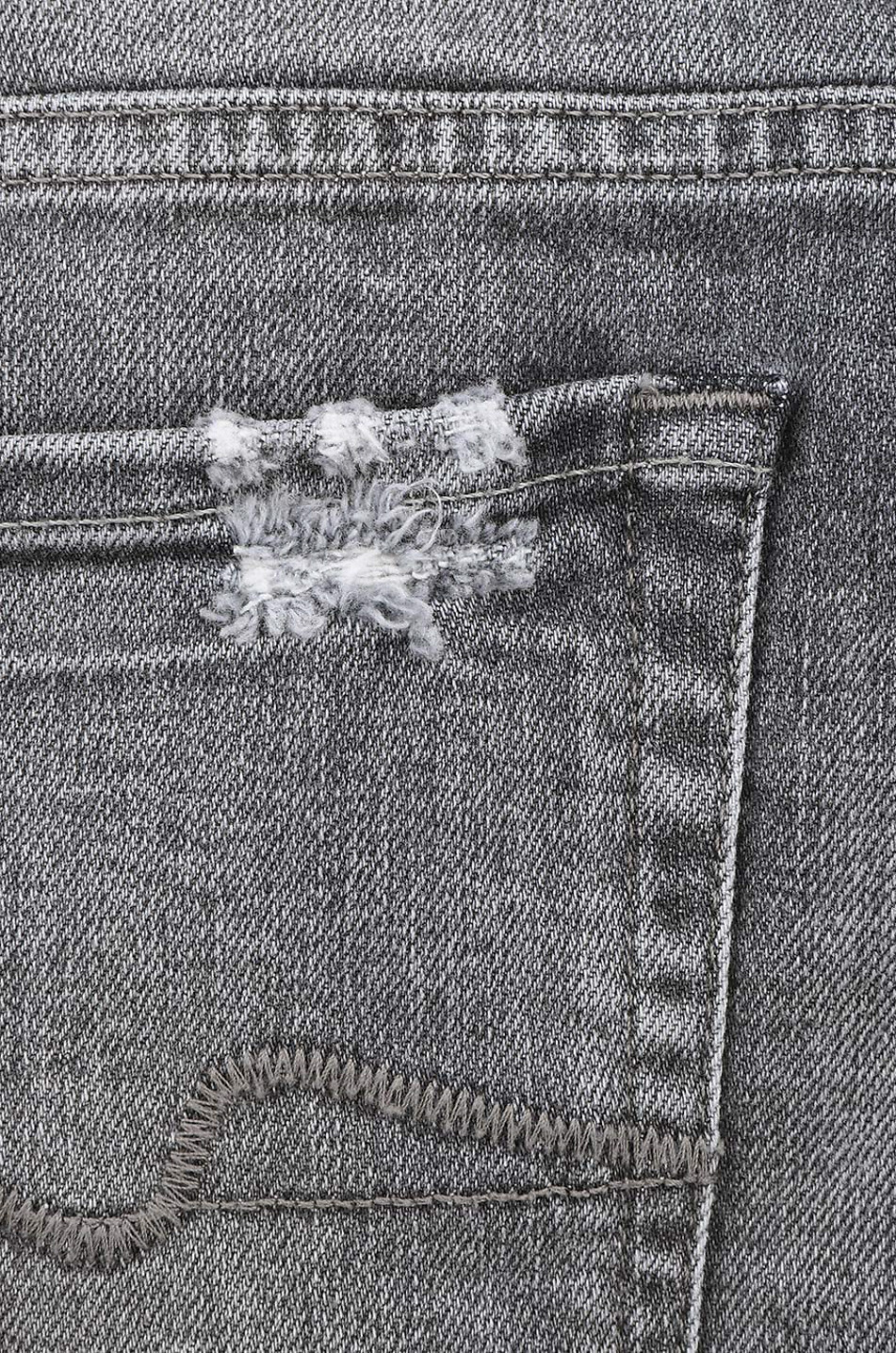 Paxtyn Selected Grey cotton skinny jeans