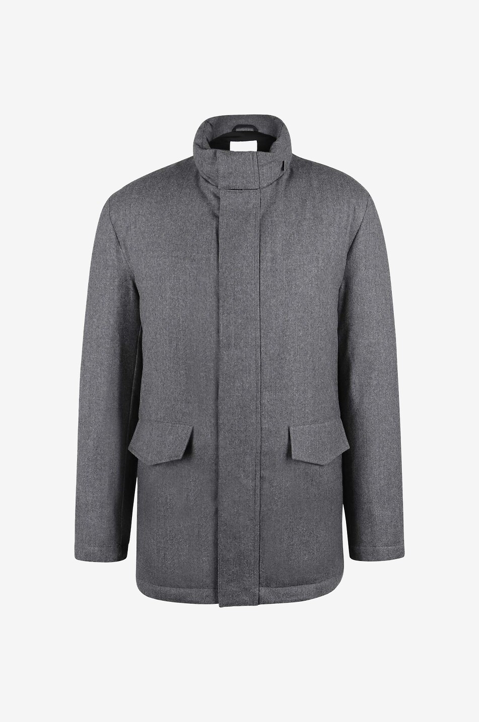 GIAMPAOLO Down padded wool parka Men LIGHT GREY 1