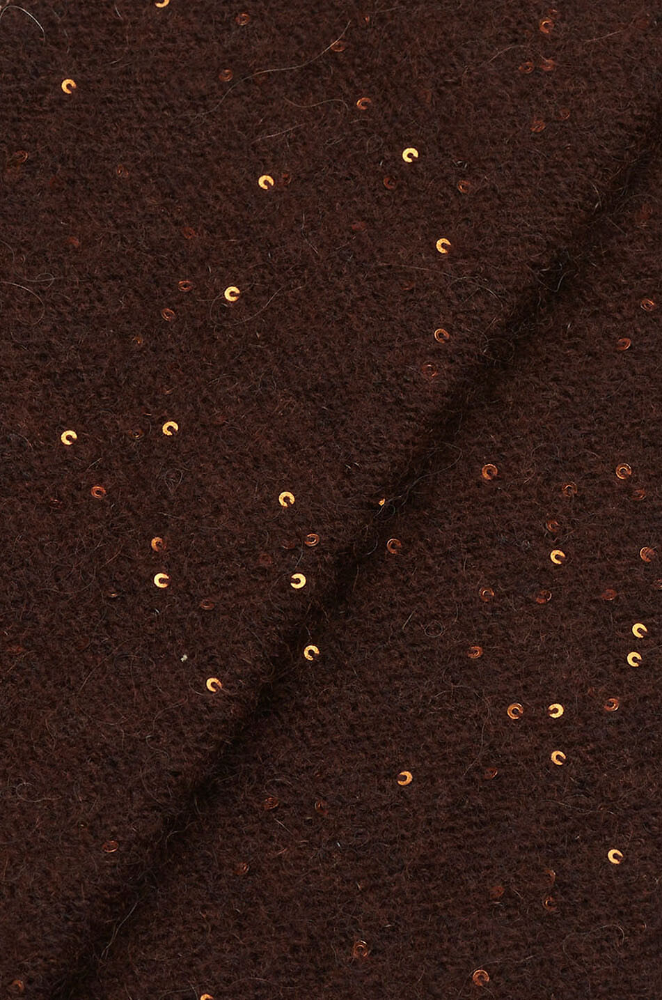 FABIANA FILIPPI Sequinned knit hand warmers Women MEDIUM BROWN 2