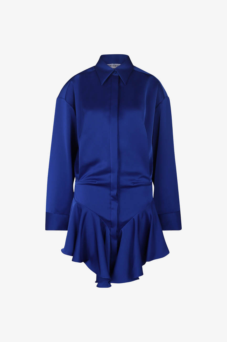 Mini robe chemise en satin Candice