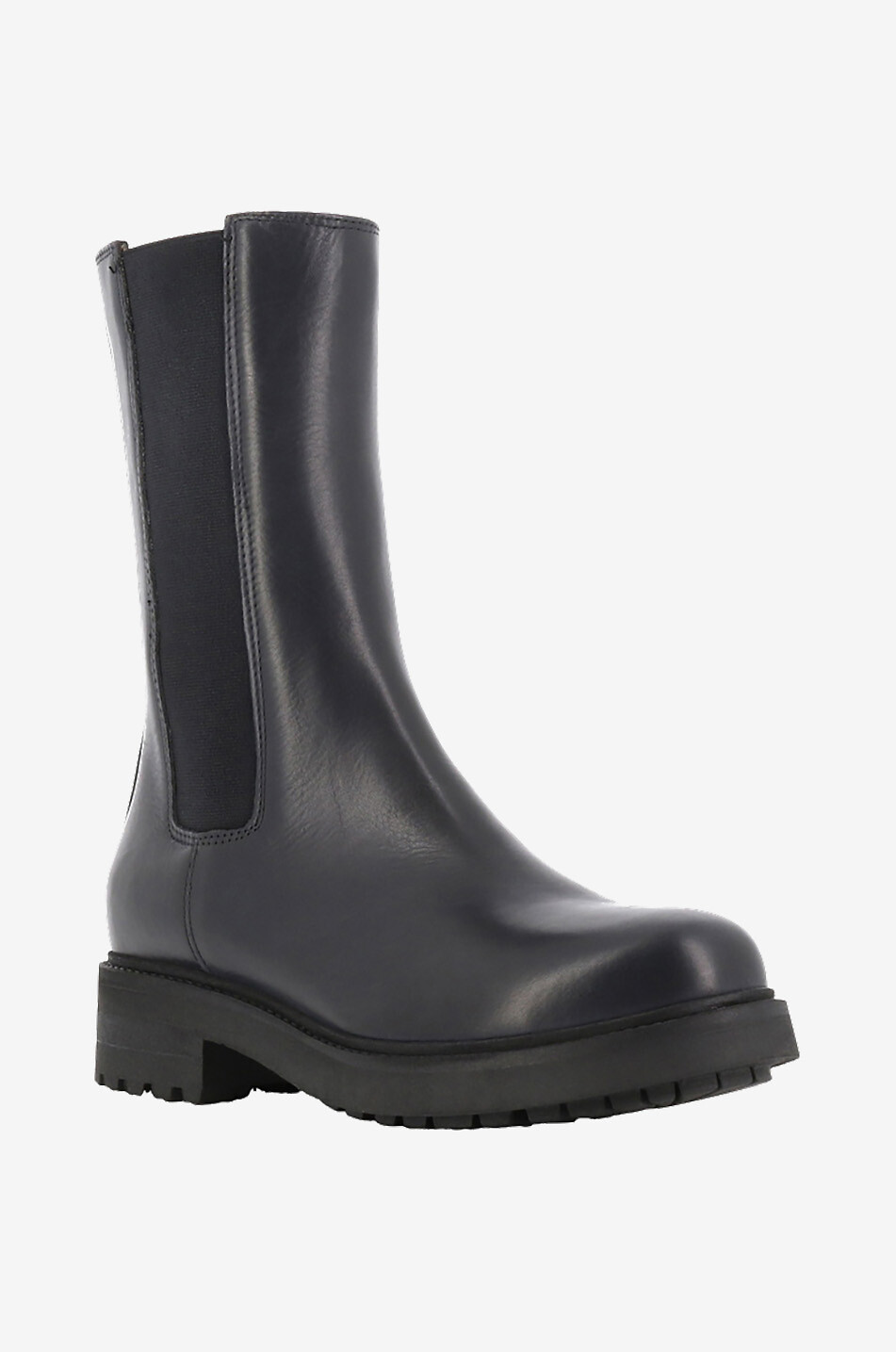 Tomaia smooth leather lug sole ankle boots