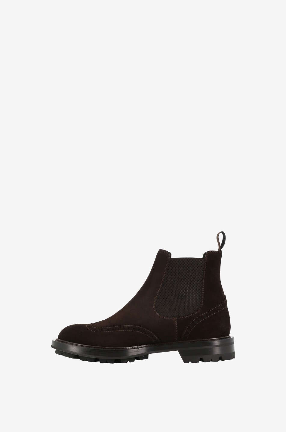 Bottines chelsea en daim perforé