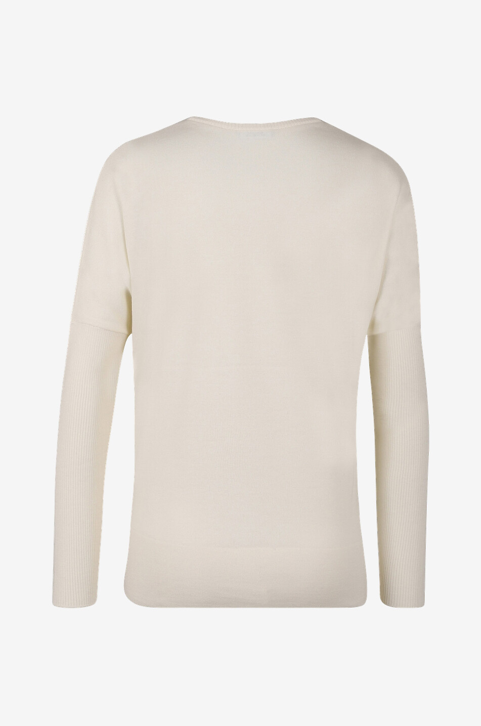 AKRIS PUNTO Pull à col V ample en laine vierge Femme BLANC CASSE 2
