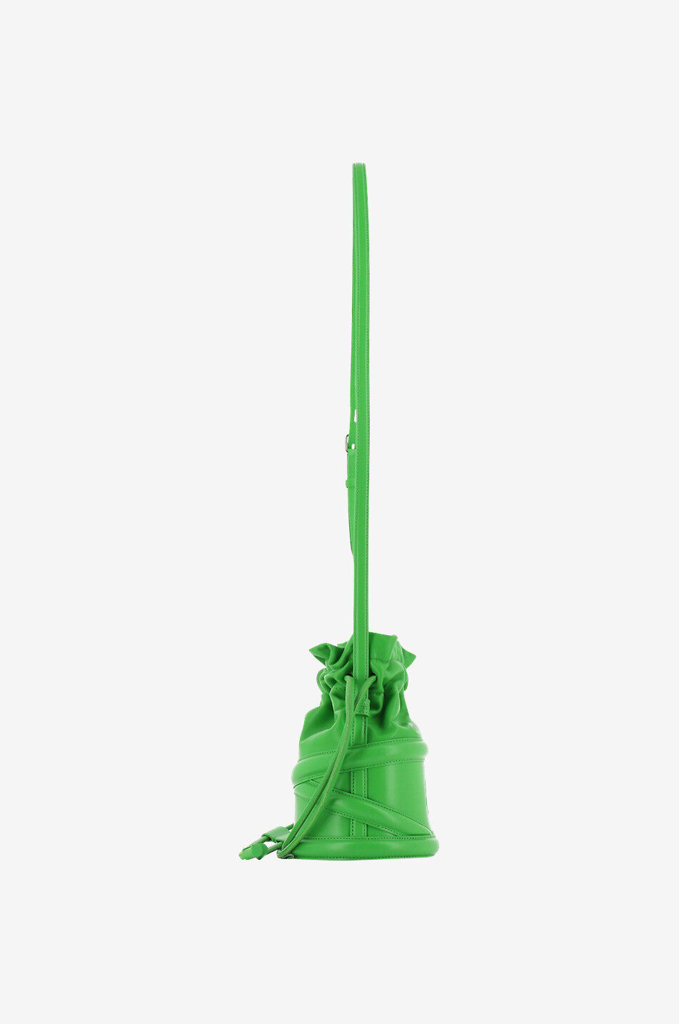 ALEXANDER McQUEEN The Soft Curve nappa leather bucket bag Women GREEN 4