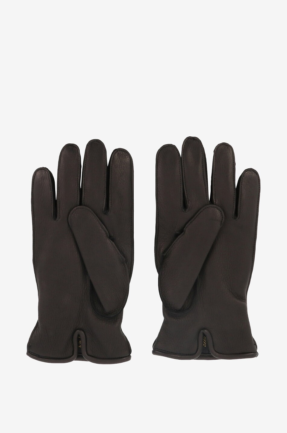 PIERO RESTELLI Deerskin and cashmere gloves Men BLACK 2