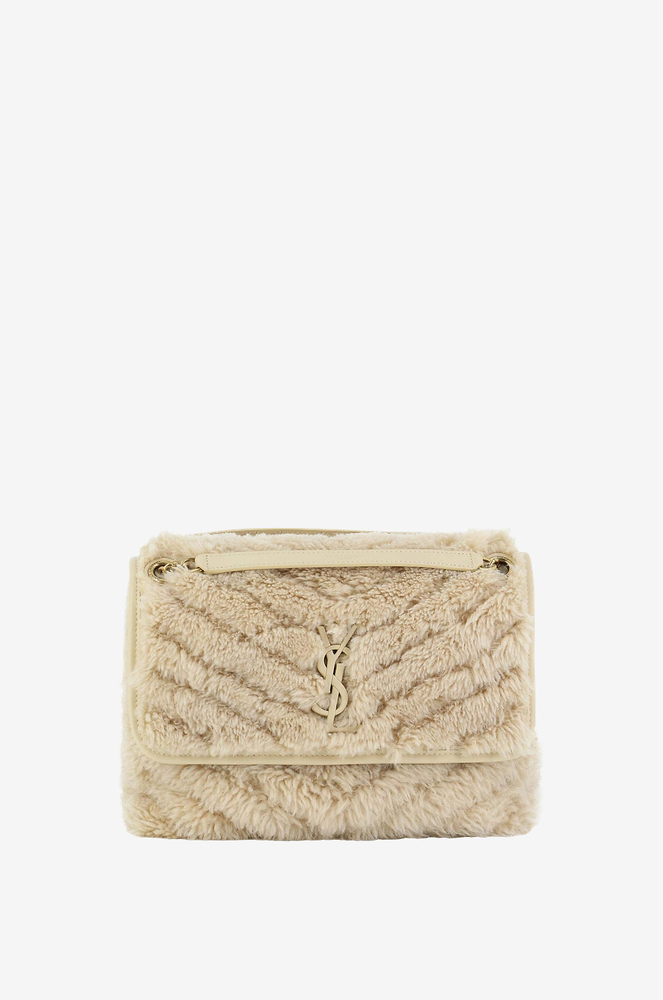 Sac porté épaule en peau lainée Niki Medium