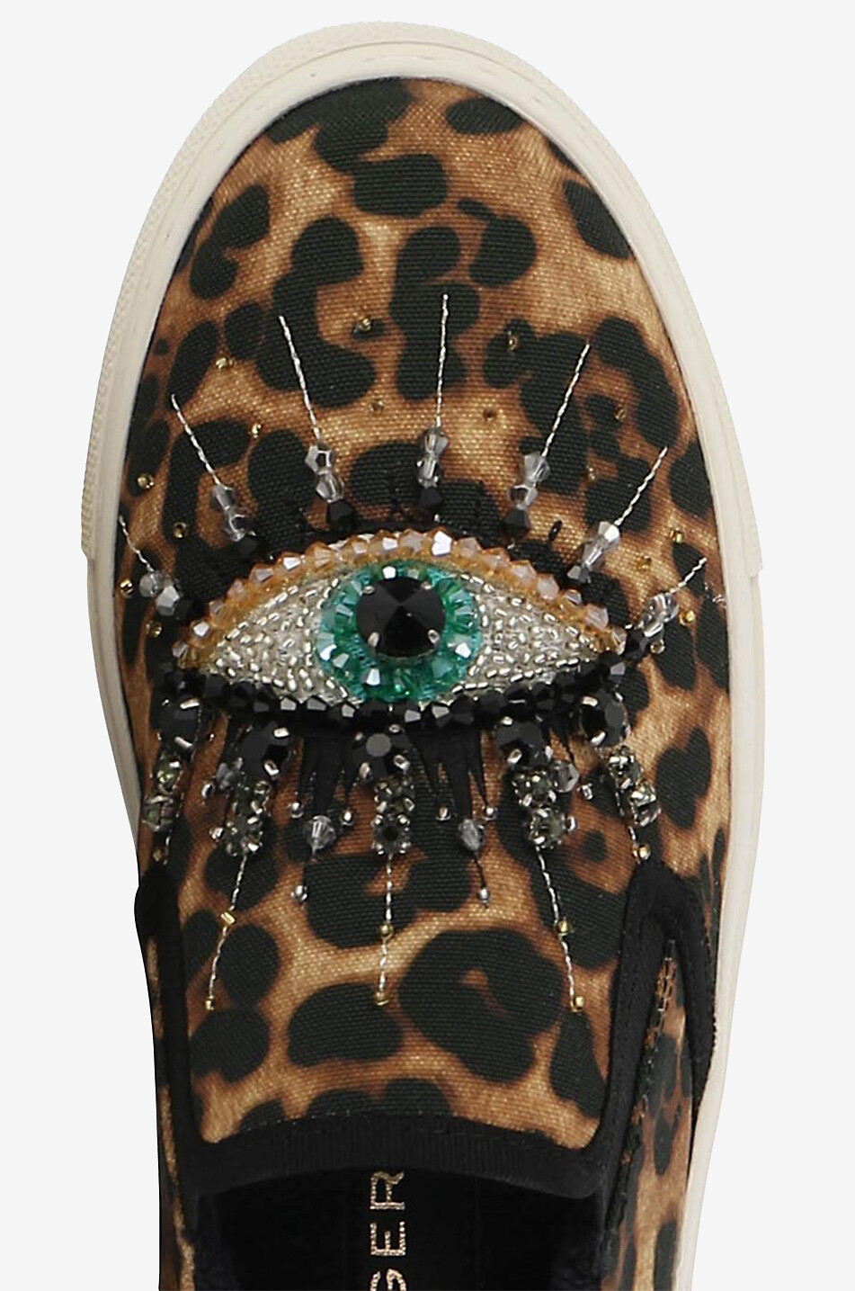 KURT GEIGER LONDON Niedrige Slip-on-Sneakers aus Leder mit Auge Leah Eye Damen BUNT 5