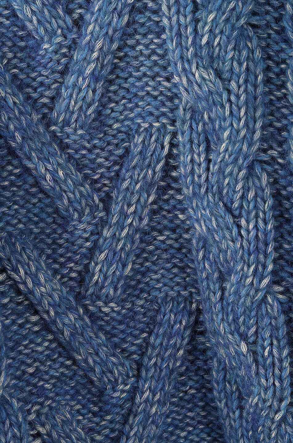 GANNI Pull torsadé oversize à col roulé Femme BLEU 3