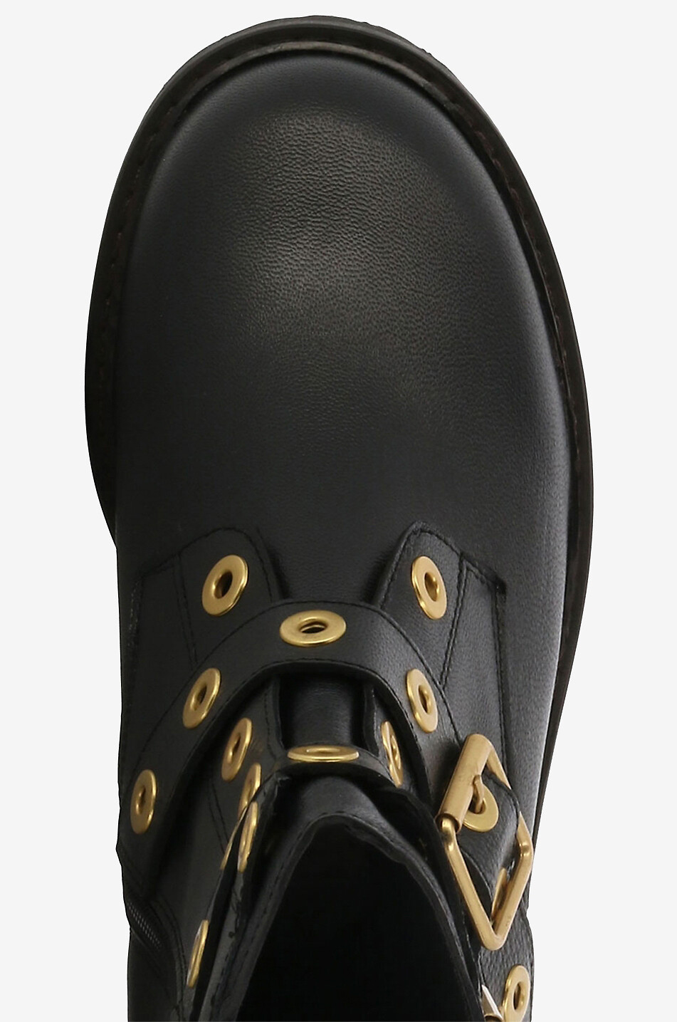 Bottines En Cuir De Chèvre Manas - Taille 38 (EU) - Noir Et Blanc - Talon Plat - Occasion Très Bon état