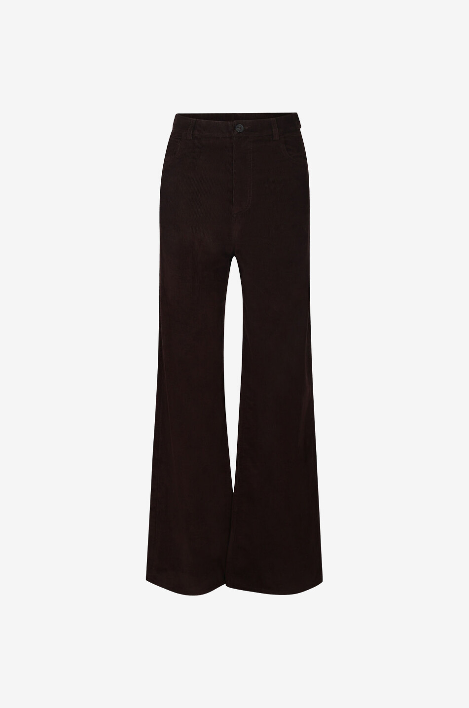 VANESSA BRUNO Hose aus Cord mit weitem Bein und hoher Taille Tybalt Damen DUNKELBRAUN 1
