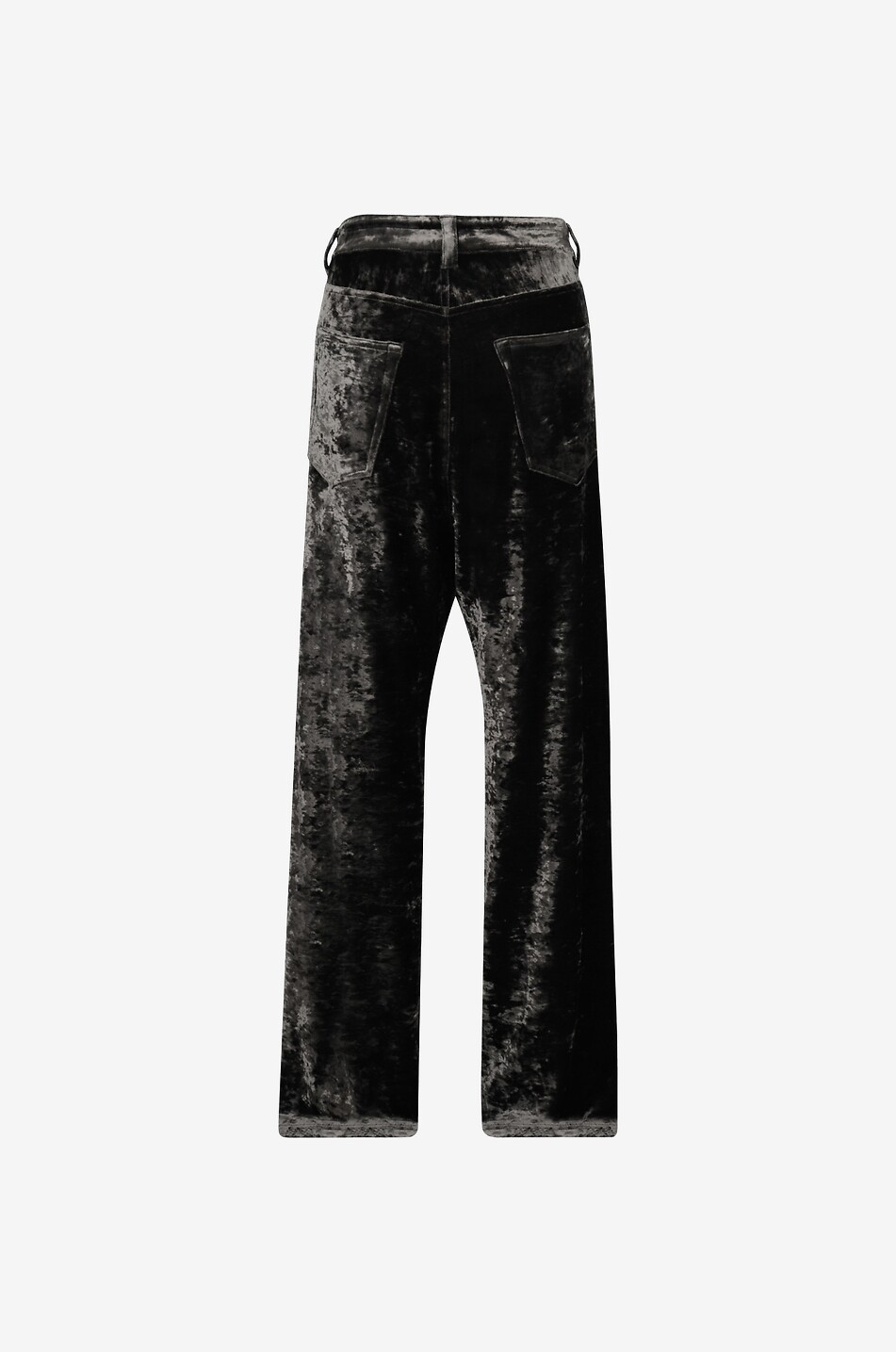 BALENCIAGA Hose mit weitem Bein aus knittrigem Samt Stretch Damen BRAUN 2