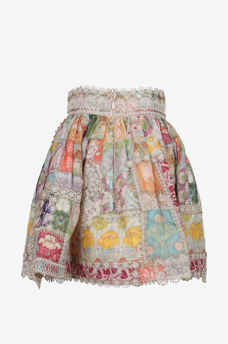 ZIMMERMANN Minijupe en lin et soie Cosmic Zodiac Doily Femme MULTICOLORE 2