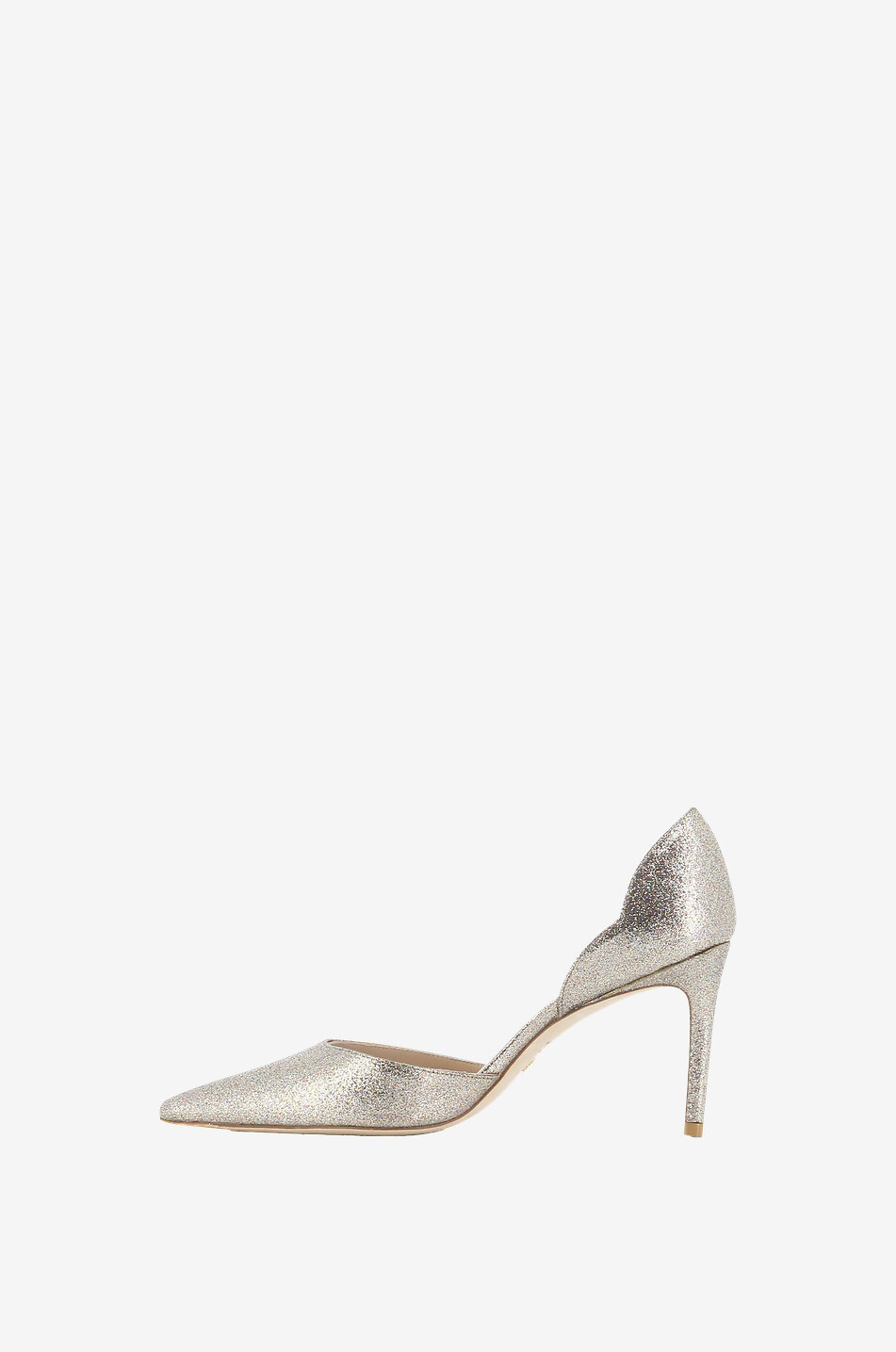 Stuart Scallop Dorsay 85 iridescent glitter pumps