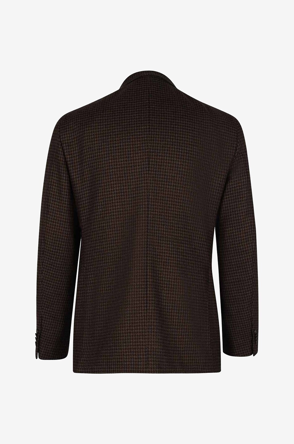 CARUSO Aida checked wool and silk blazer Men DARK BROWN 2