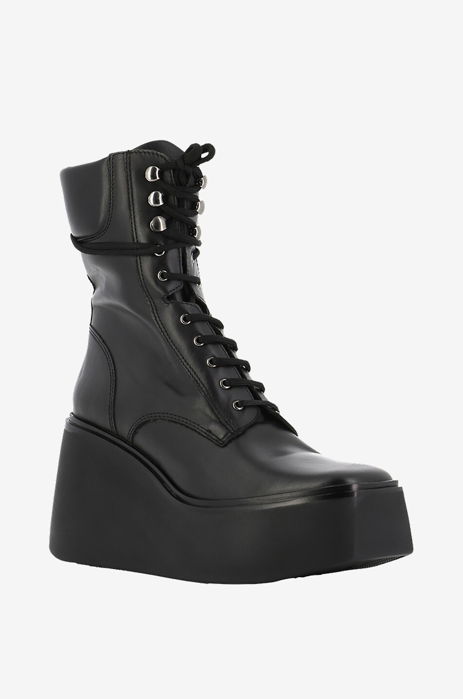 Bottines compensées à lacets en cuir Stately