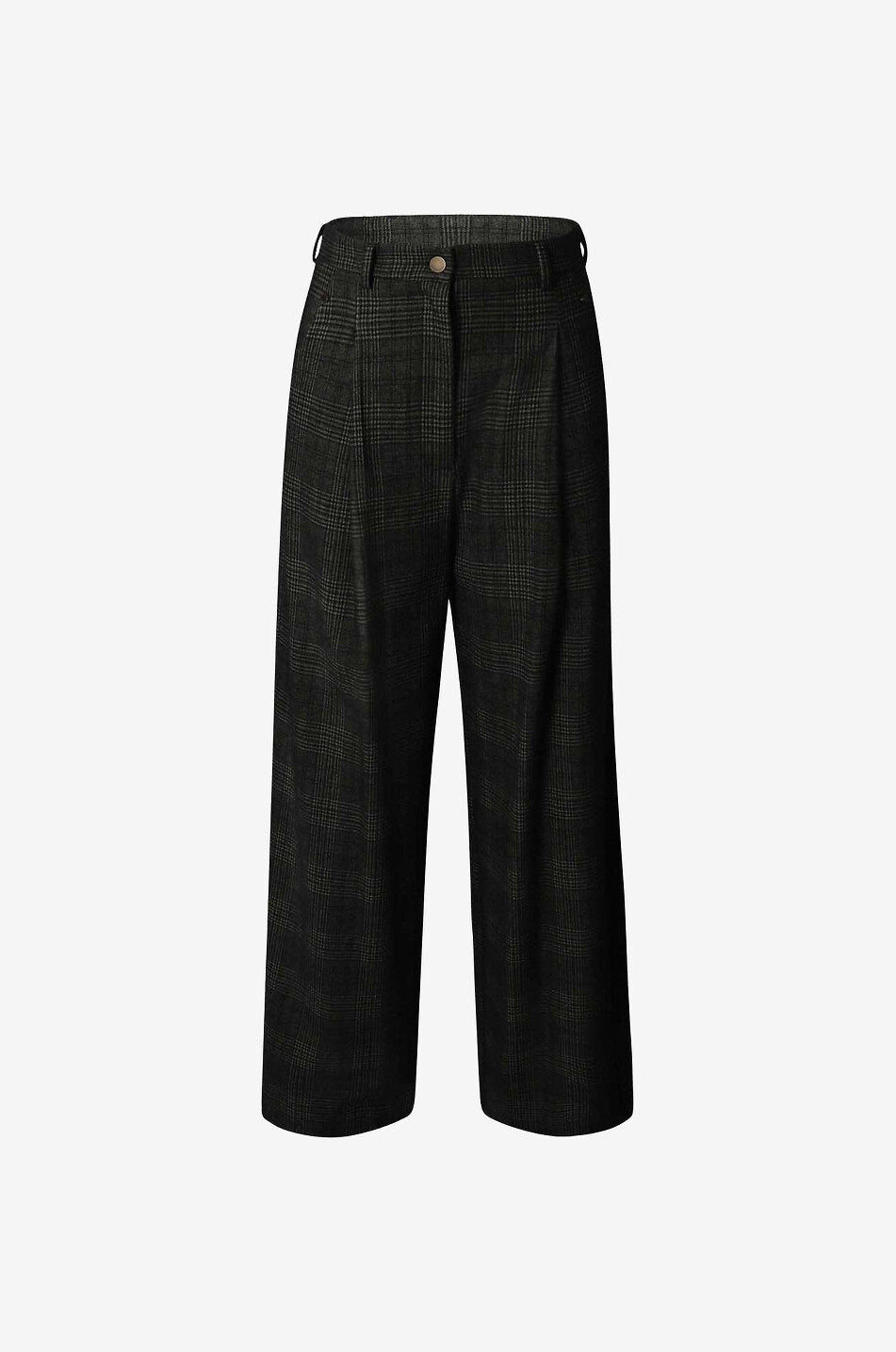 Beccaccia checked wool and cotton tailored trousers