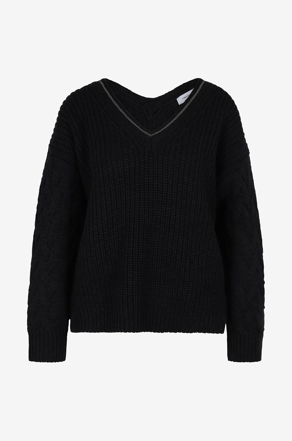 Pull oversize effet vieilli à col V