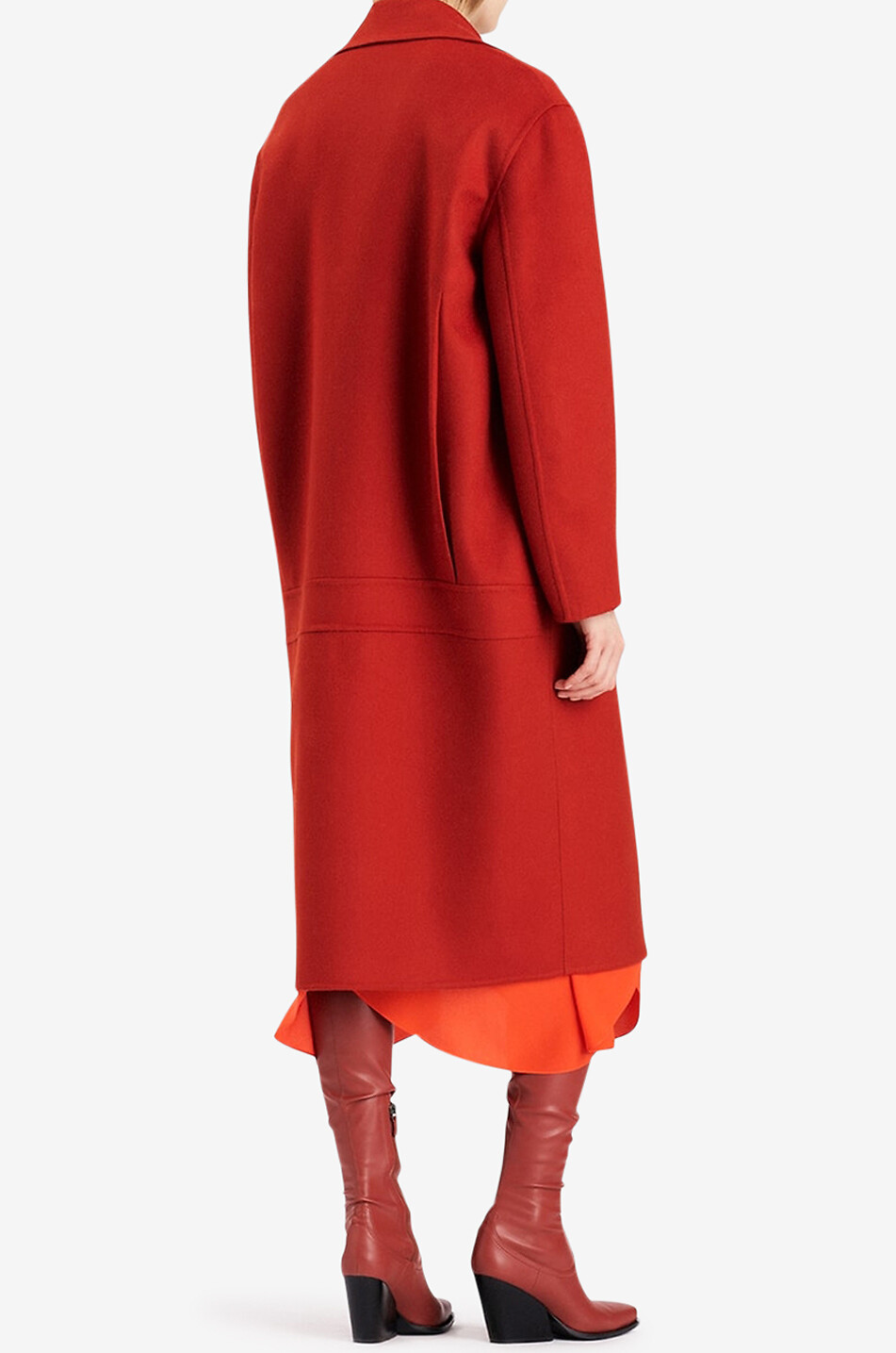 STELLA McCARTNEY Manteau oversize en laine à boutonnage double Erika Femme ROUGE 4