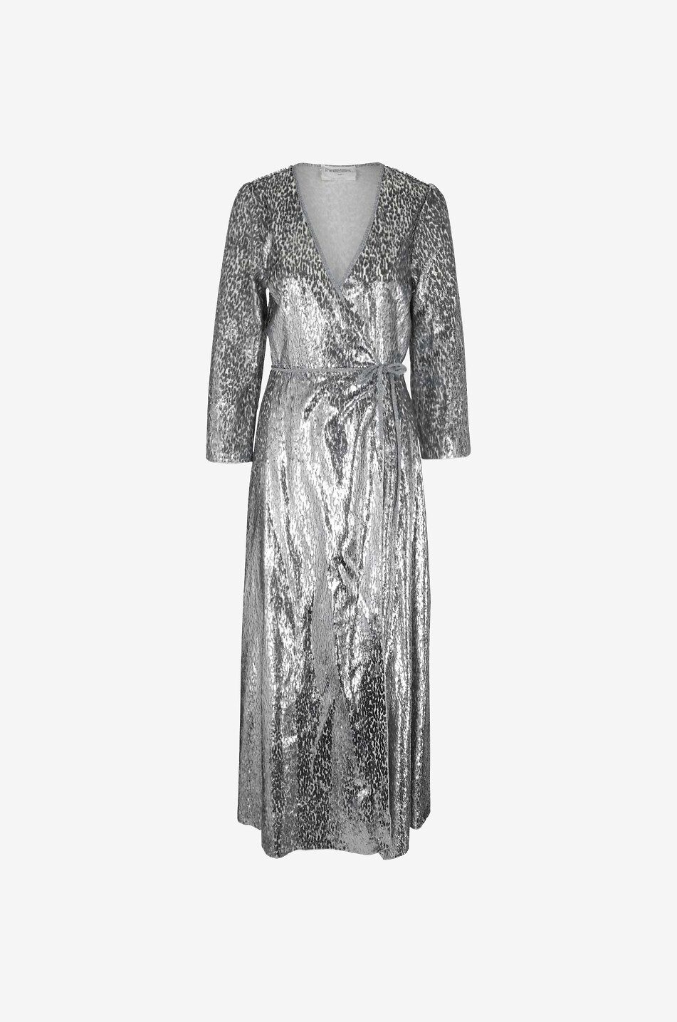 Encanto glittering velvet long wrap dress