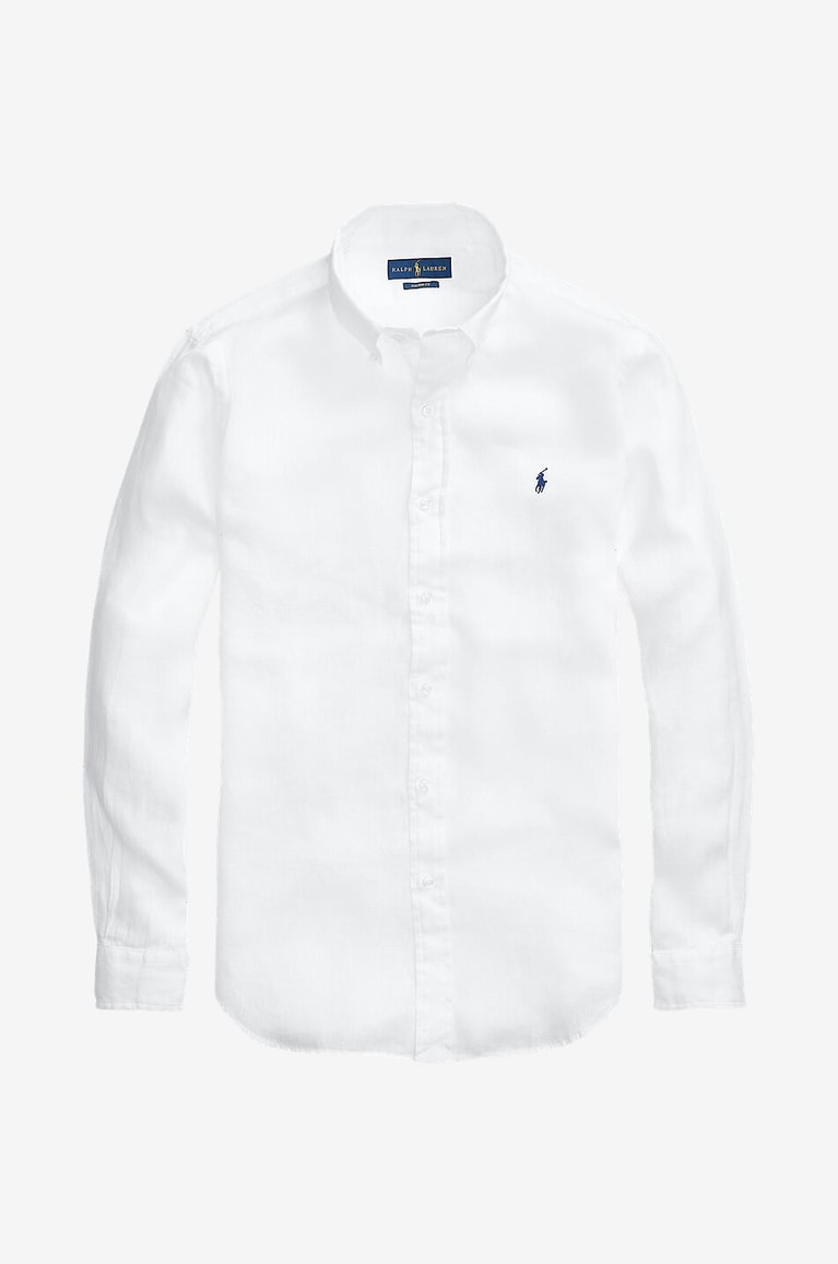 POLO RALPH LAUREN Chemise en lin à manches longues Custom Fit Homme BLANC 1