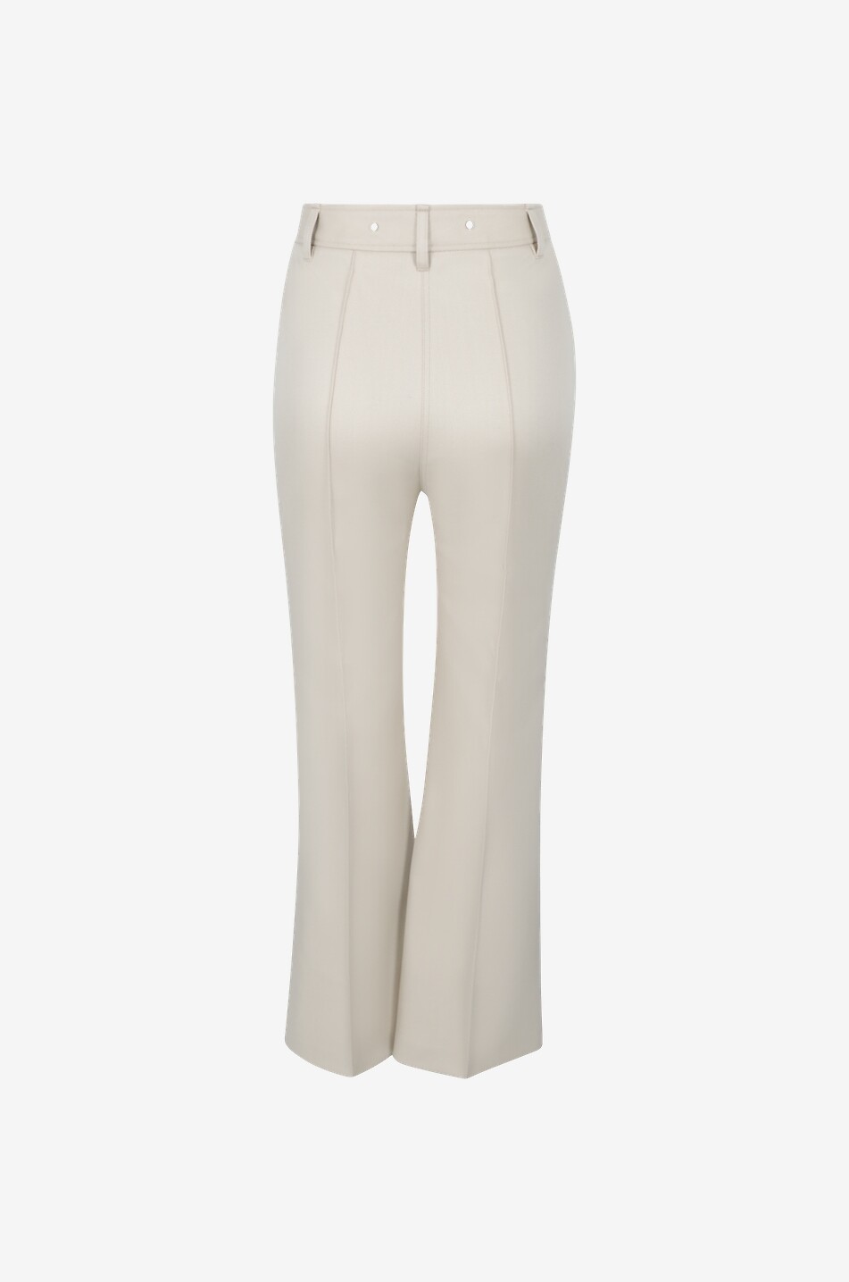 Cropped bootcut gabardine trousers