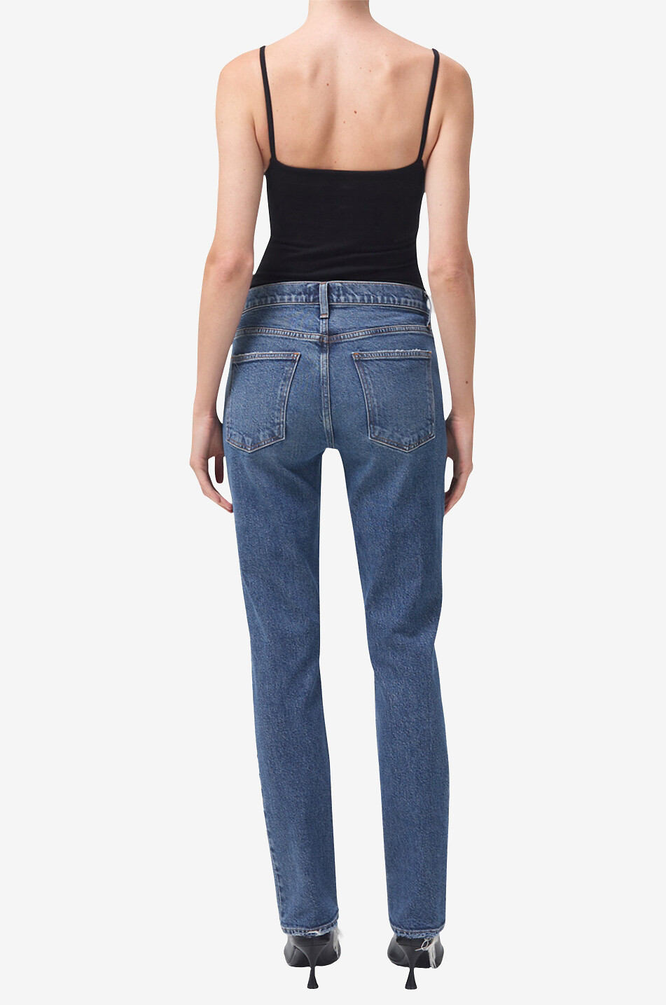 AGOLDE Slim Fit-Jeans aus Bio-Baumwolle Lyle Damen MITTELBLAU 5