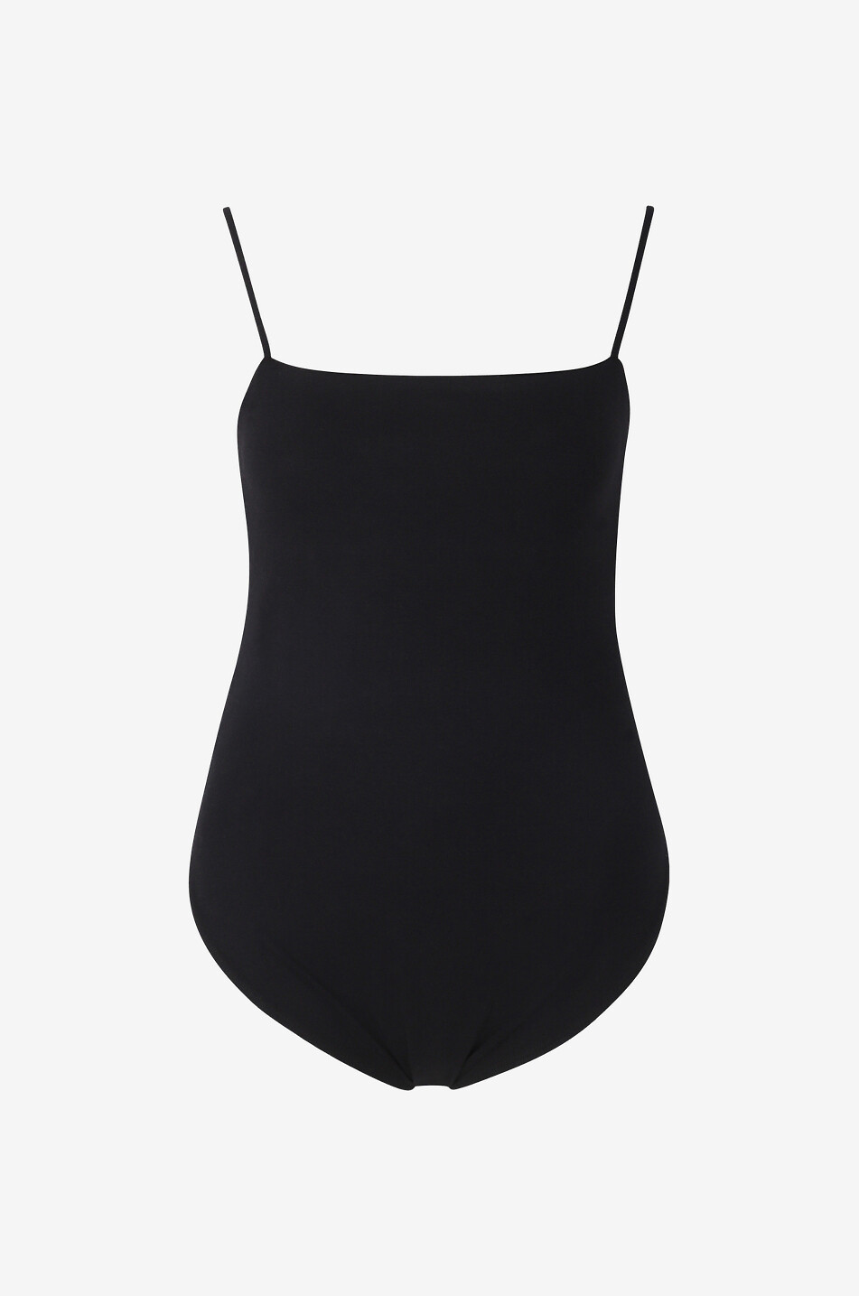 AGOLDE Square Neck strappy cotton bodysuit Women BLACK 1